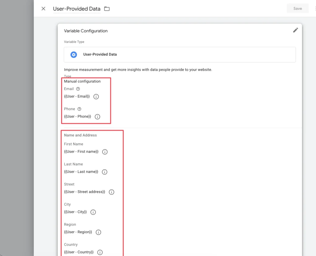Create a User-Defined Variable for user_id
